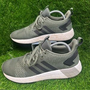 Adidas Men's Olive Green and Black Sneakers